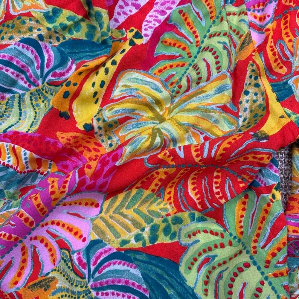 🌴 VICI Tropical Print Cropped Wide Leg Jumpsuit | Size S | Multicolor - Picture 10 of 11